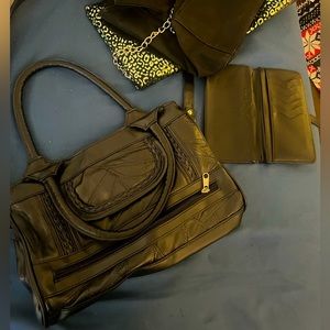 Leather purse & wallet set